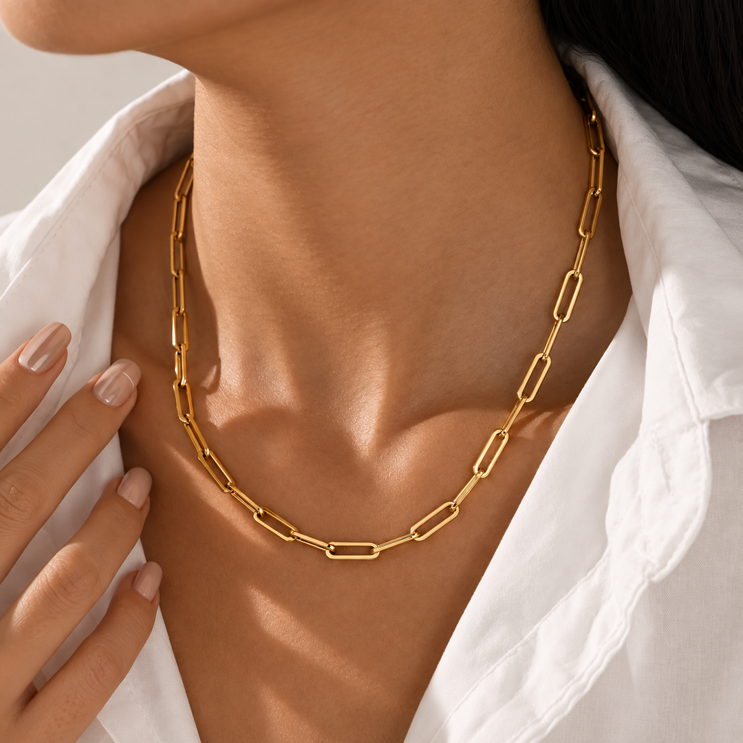 Aviene Chain Necklace – 18K Gold-Plated