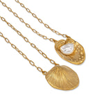 Load image into Gallery viewer, Ayla Leaf Pearl Necklace – 18K Gold-Plated
