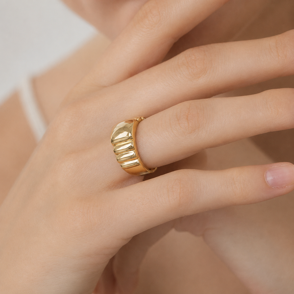 Azalea Band Ring – 18K Gold -Plated