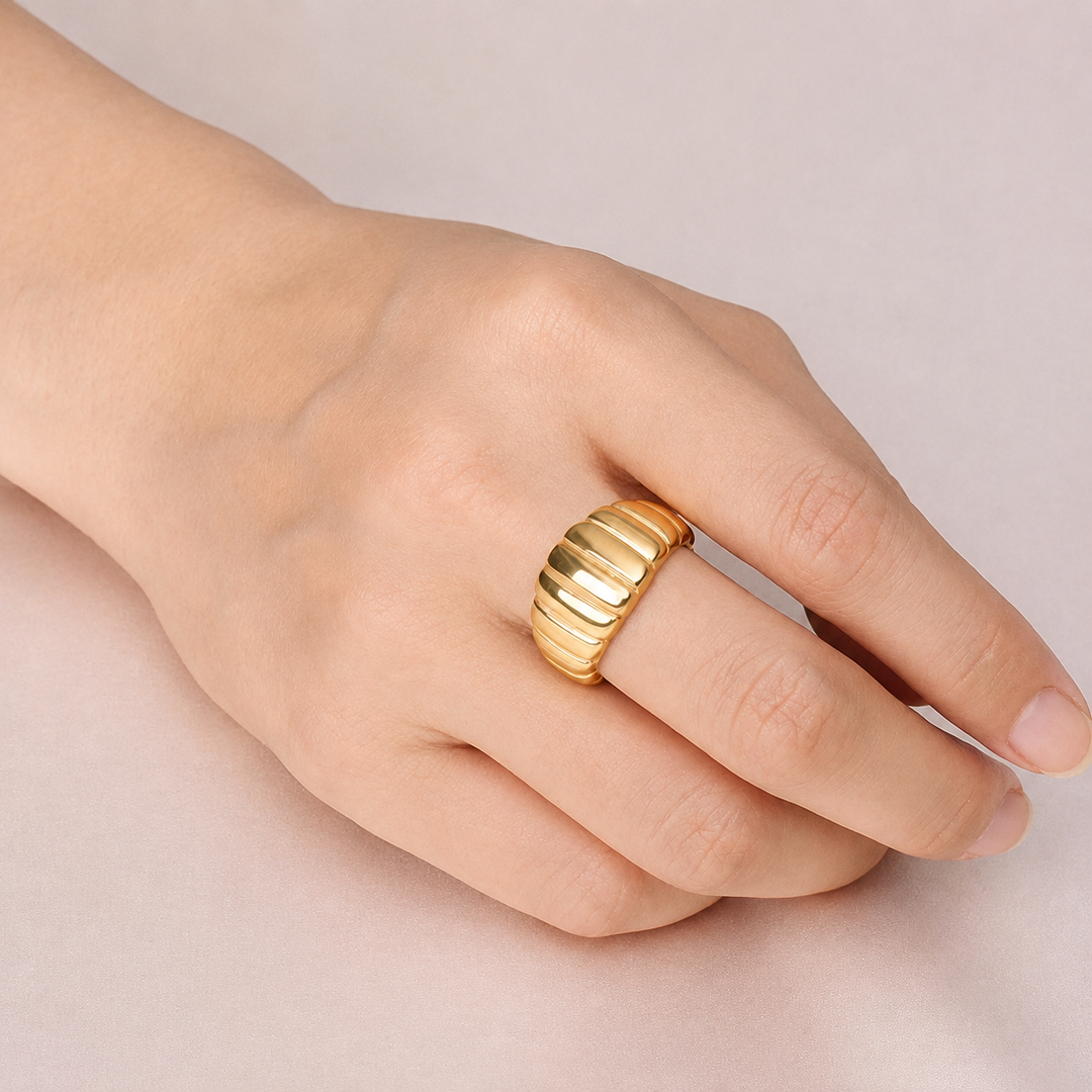 Azalea Band Ring – 18K Gold -Plated
