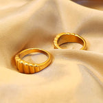 Load image into Gallery viewer, Azalea Band Ring – 18K Gold -Plated
