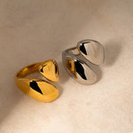 Load image into Gallery viewer, Belle Bypass Ring – 18K Gold &amp; Silver-Plated
