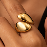 Load image into Gallery viewer, Belle Bypass Ring – 18K Gold &amp; Silver-Plated
