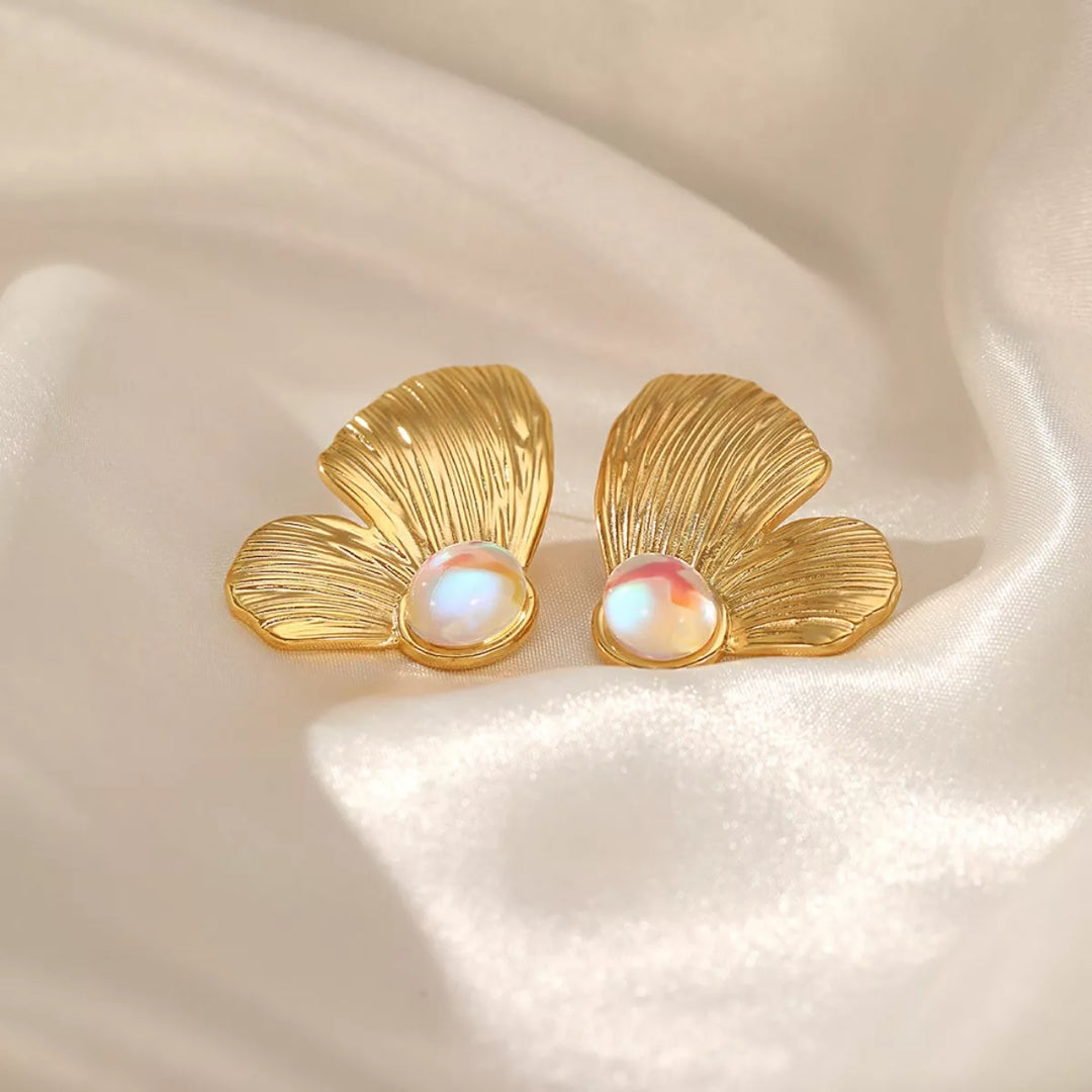 Butterfly Wing Earrings - 18K Gold-Plated