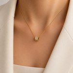 Load image into Gallery viewer, Célinea Minimalist Zircon Necklace – 18K Gold-Plated
