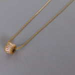 Load image into Gallery viewer, Célinea Minimalist Zircon Necklace – 18K Gold-Plated
