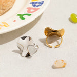 Load image into Gallery viewer, Capri Geometric Open Ring – 18K Gold-Plated &amp; Silver-Plated
