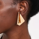 Load image into Gallery viewer, Carys Triangle Earrings - 18K Gold-Plated
