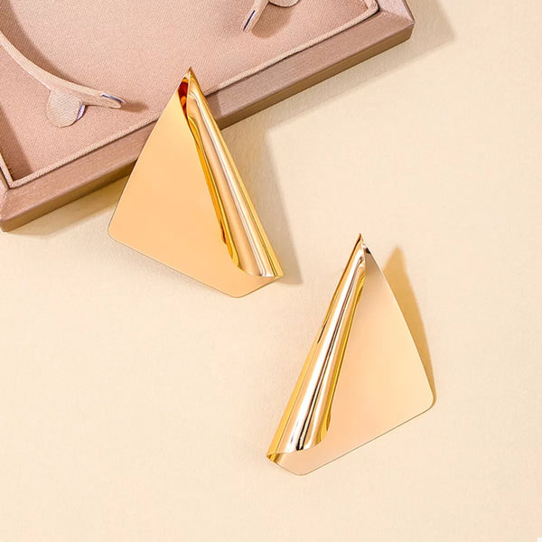 Carys Triangle Earrings - 18K Gold-Plated