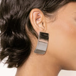 Load image into Gallery viewer, Cassie Geometric Earrings - 18K Gold-Plated &amp; Silver-Plated
