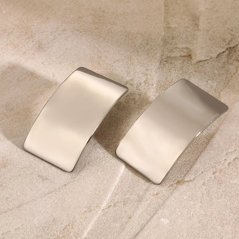 Cassie Geometric Earrings - 18K Gold-Plated & Silver-Plated