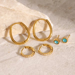 Load image into Gallery viewer, Celleste 3-Piece  Earrings - 18K Gold-Plated
