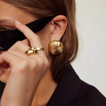 Load image into Gallery viewer, Cellia Geometric Earrings – 18K Gold-Plated
