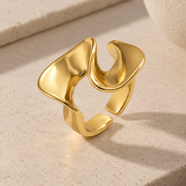 Chérie Geometric Ring - 18K Gold-Plated