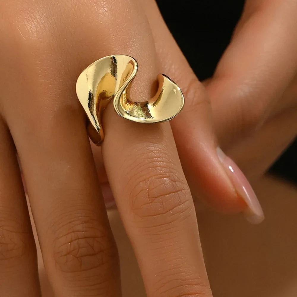 Chérie Geometric Ring - 18K Gold-Plated