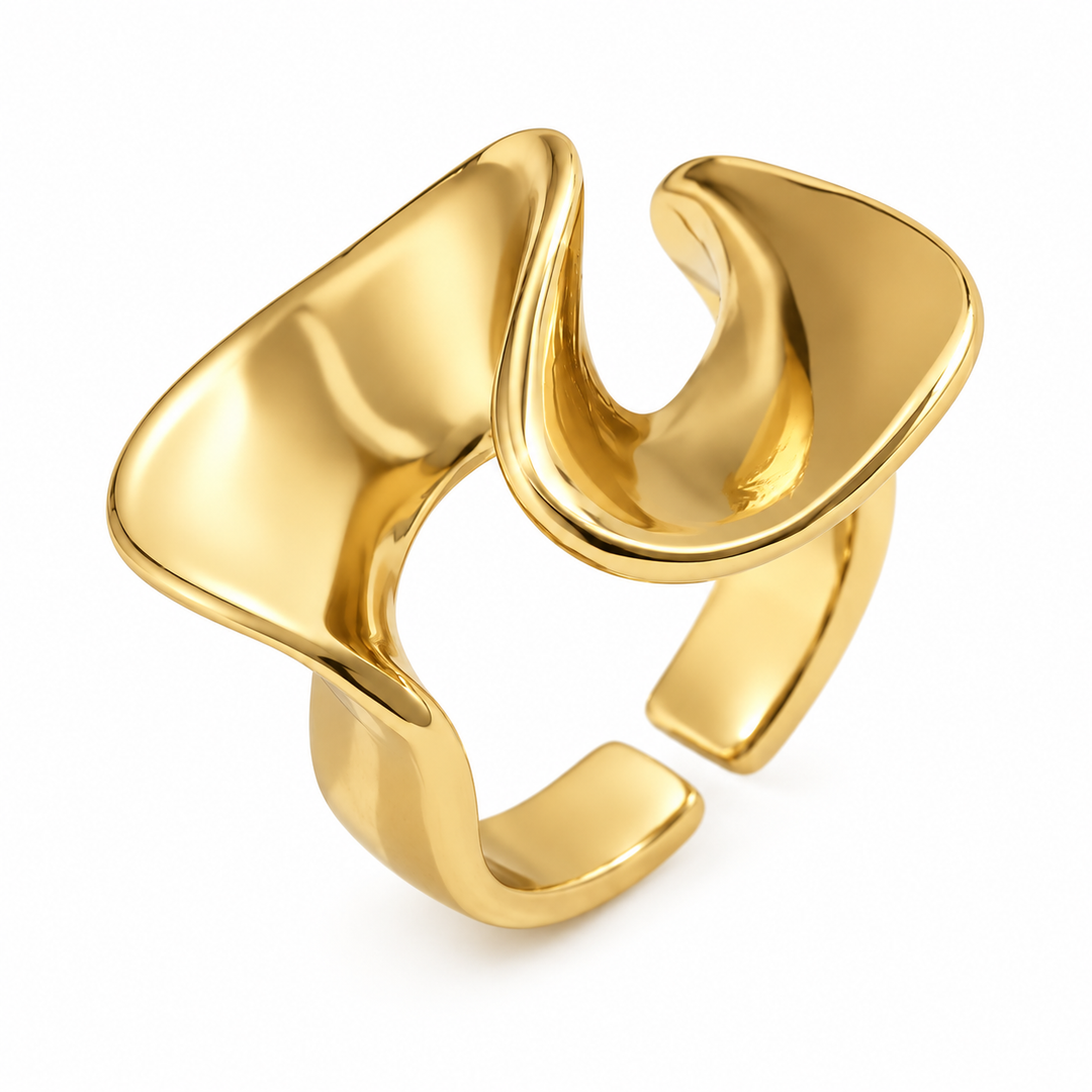 Chérie Geometric Ring - 18K Gold-Plated