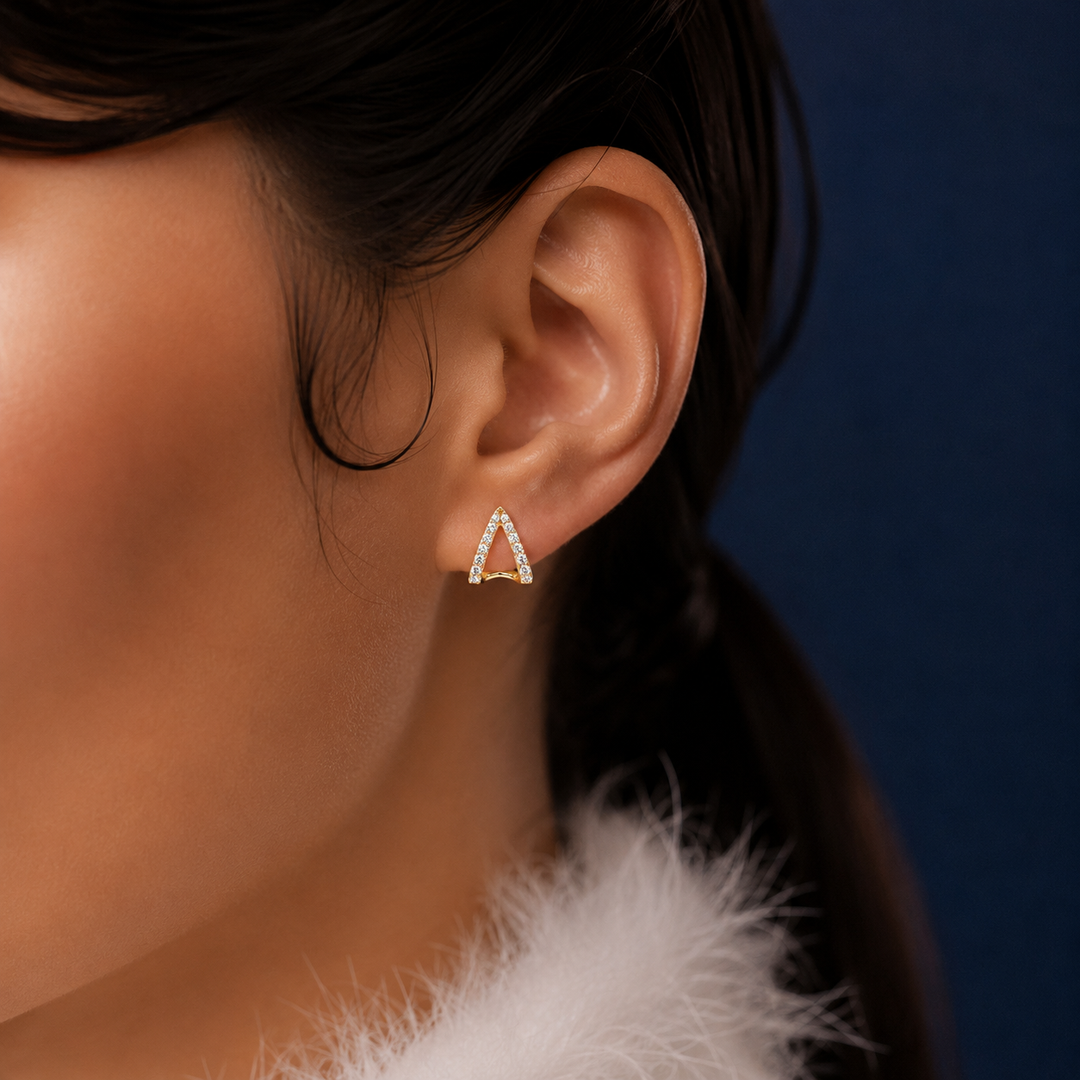 Moah Minimalist Moissanite Earrings – 925 Sterling Silver