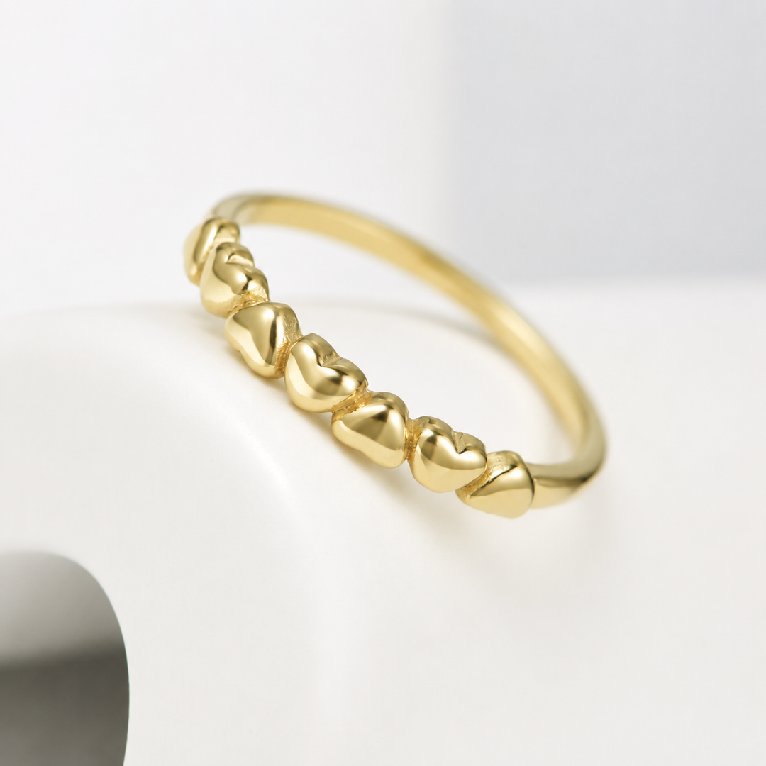 Layne Minimalist Herzring – 18 Karat vergoldet