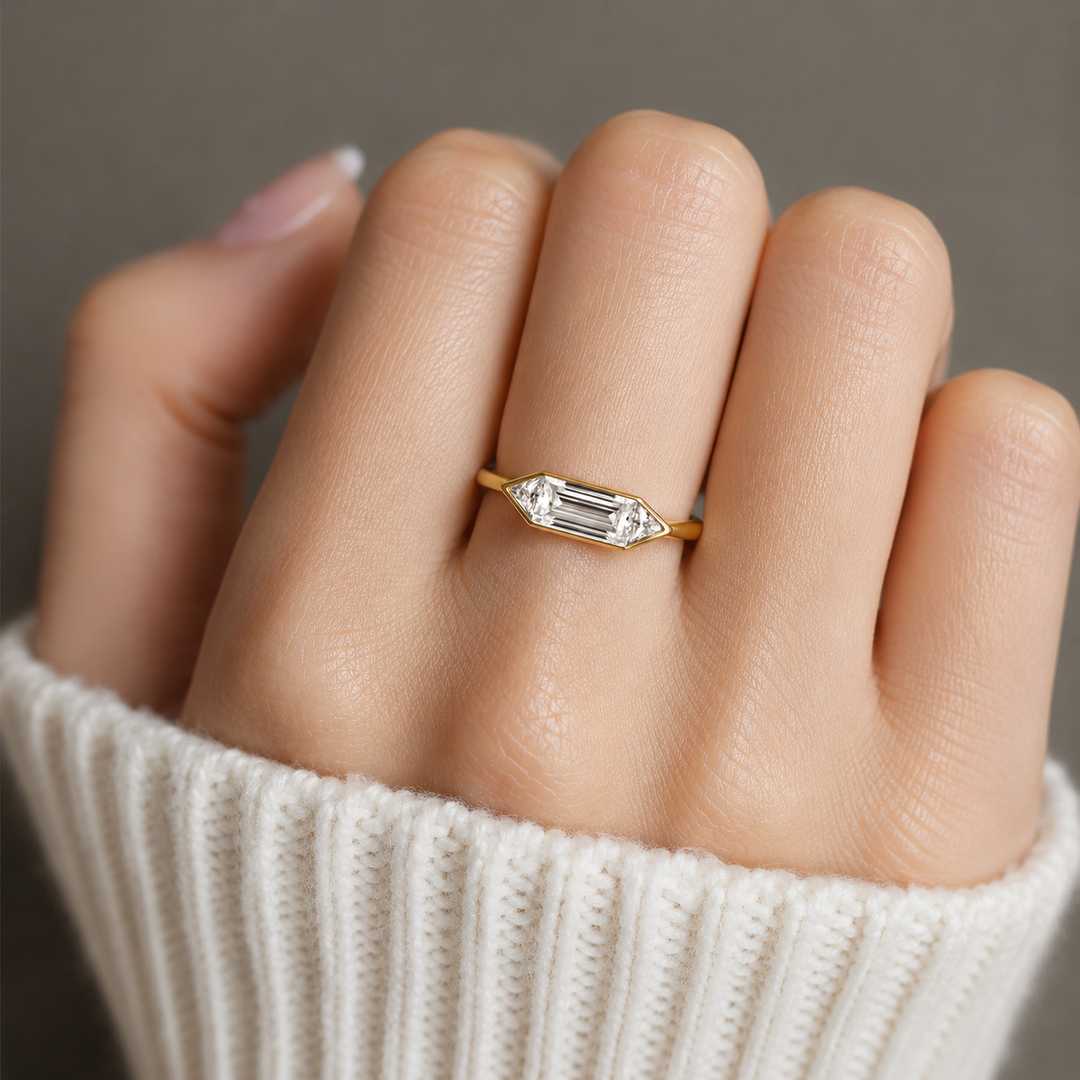 Gioielli con Moissanite da 1 Carato – Argento Sterling 925 Placcato Oro 18K