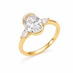 Load image into Gallery viewer, Anello con moissanite da 2,5 carati – Gioiello in argento sterling 925 placcato oro 18K
