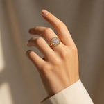 Load image into Gallery viewer, 3,8-Karat-Moissanit-Ring – 18K vergoldeter 925er Sterlingsilber-Schmuck
