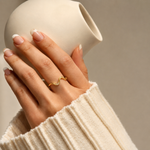 Load image into Gallery viewer, Kira Zircon Wave Ring – 925 Sterling Silver
