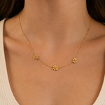 Load image into Gallery viewer, Faye Floral Pendant Necklace – 18K Gold-Plated
