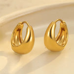 Load image into Gallery viewer, Chloe Classic Gold Hoop Earrings – 18K Gold-Plated
