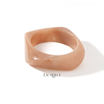 Load image into Gallery viewer, Geometric Acrylic Bracelet – Vintage Smooth Surface Statement Bangle
