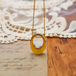 Load image into Gallery viewer, Dorelle Oval Pendant Necklace – 18K Gold-Plated
