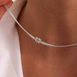 Load image into Gallery viewer, Elara Knot Necklace – 18K Gold-Plated

