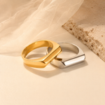 Load image into Gallery viewer, Elize  Geometric Chunky Ring – 18K Gold-Plated
