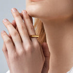 Load image into Gallery viewer, Elize  Geometric Chunky Ring – 18K Gold-Plated

