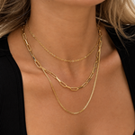 Load image into Gallery viewer, Elowen Triple Layer Necklace – 18K Gold-Plated
