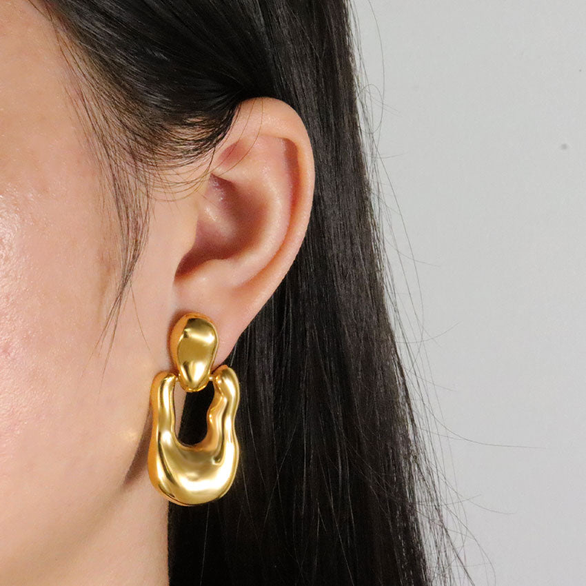 Elysian Molten Chain Earring – Gold-Plated