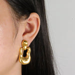 Load image into Gallery viewer, Elysian Molten Chain Earring – Gold-Plated
