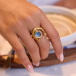 Load image into Gallery viewer, Equestrian Horseshoe Open Ring – 18K Gold-Plated Waterproof
