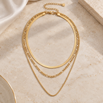 Load image into Gallery viewer, Evara Triple Layer Necklace – 18K Gold-Plated
