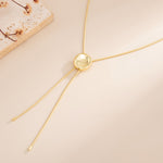 Load image into Gallery viewer, Fernand Adjustable Round Slider Lariat Necklace – Alloy 
