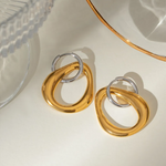 Load image into Gallery viewer, Gian Asymmetrical Earrings - 18K Gold-Plated
