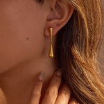 Load image into Gallery viewer, Gianna Teardrop Drop Earrings- 18K Gold-Plated
