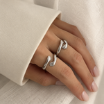 Load image into Gallery viewer, Gio_Hug_Bypass_Ring_Gold_Silver-Plated
