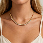 Load image into Gallery viewer, Guby Rhinestone Chain Choker Waterproof Necklace – 18K Gold-Plated 

