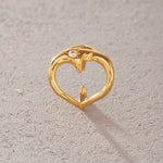Load image into Gallery viewer, Icaia Mond- und Herz-Zirkonia-Offenring – 18 Karat vergoldet
