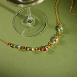 Load image into Gallery viewer, Dorothea Multicolor Crystal Cross Necklace – 18K Gold-Plated
