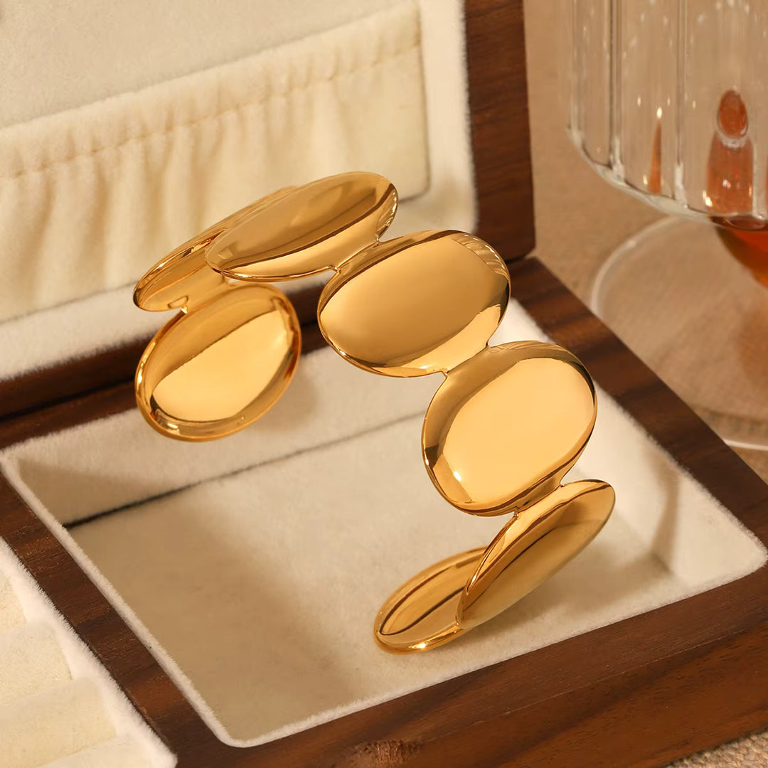 Thalita Open Bangle Bracelet - 18K Gold-Plated