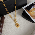 Load image into Gallery viewer, Louisa Vintage Square Coin Necklace – 18K Gold-Plated
