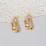 Load image into Gallery viewer, Brincos Huggie de Dupla Camada Lita – Banhados a Ouro 18K e À Prova de Água
