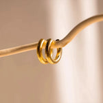 Load image into Gallery viewer, Mazi Chunky Gold Hoop Earrings – 18K Gold-Plated &amp; Silver-Plated
