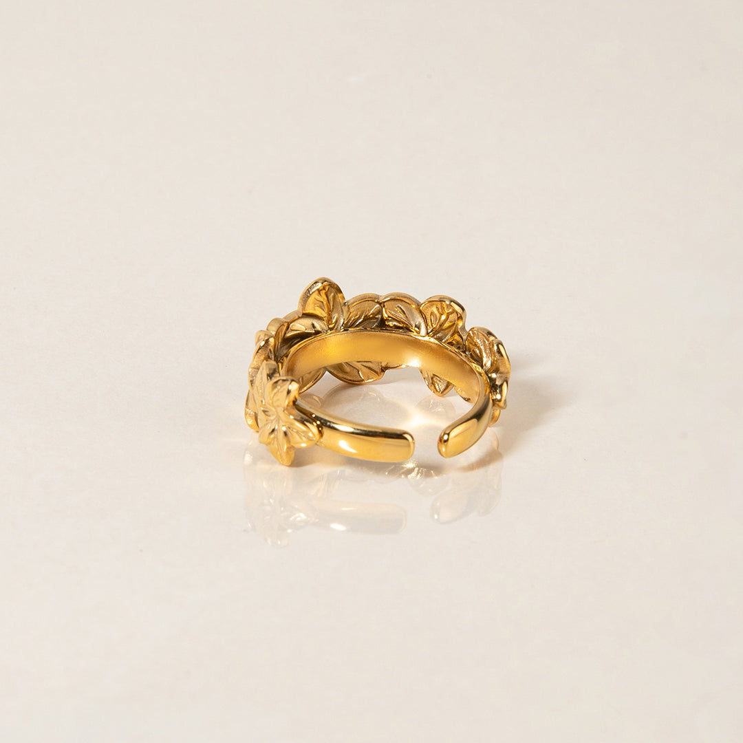 Anello Aperto Magie Floral – Placcato Oro 18K Impermeabile